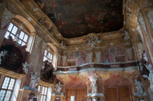 Lubiąż. Barokowa Sala książęca w Pałacu Opatów.
